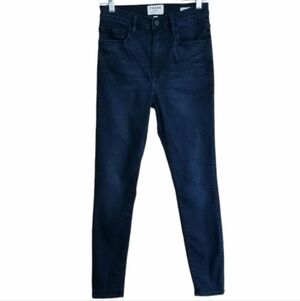 FRAME Denim  Ali High Rise Cigarette Black Skinny Jeans